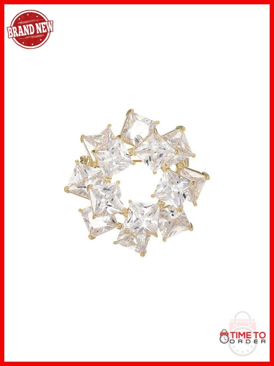Jewelry - Elegant Flower Pearl Brooch Gold Plated Copper Pin for Women